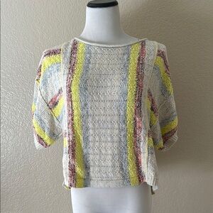 Anthropologie Colorful Striped Knit Top